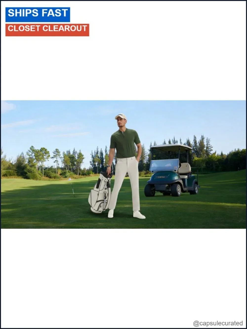 Men's Stretch Golf Pants 5 Pockets 4-Way Stretch Quick Dry UPF 50+
